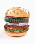 hamburger rings as seen on Nigo in multicolored vvs diamond ifandco 